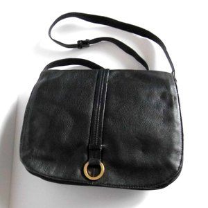 RELATIVITY Leather Purse Black Genuine Bag